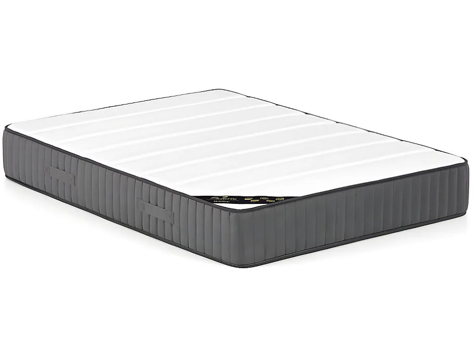 Vente-unique Lit avec tiroirs 140 x 190 cm - Tissu velours - Beige + Matelas - LEOPOLD