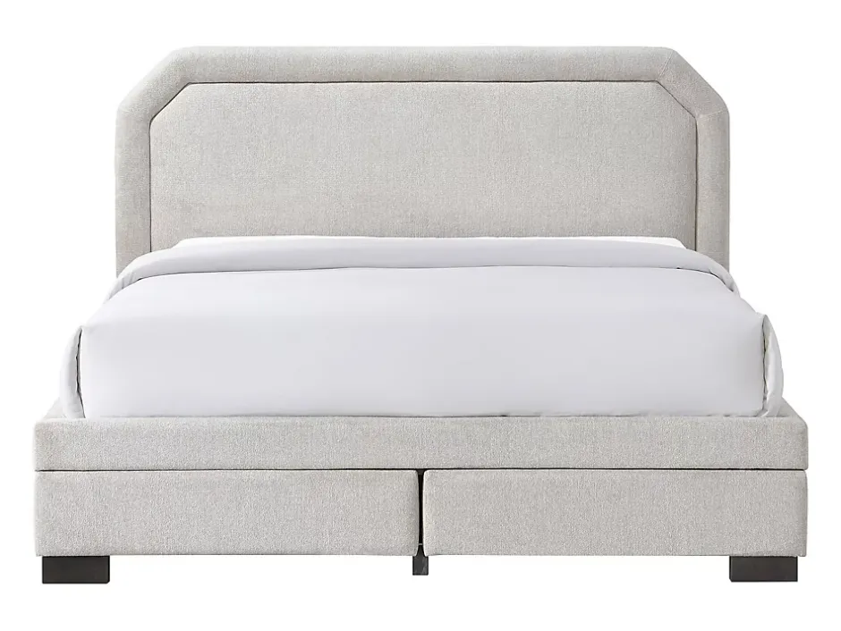 Vente-unique Lit avec tiroirs 180 x 200 cm - Tissu - Beige - INASTO Hot
