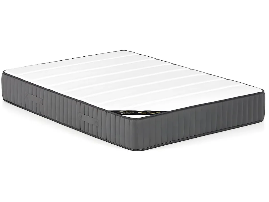 Vente-unique Lit avec tiroirs 160 x 200 cm - Tissu velours bleu + Matelas - LEOPOLD New