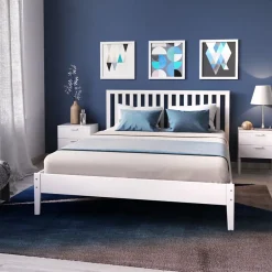 Weber Industries Lit avec tête à barreaux PARKER 160 x 200 cm / Blanc Best