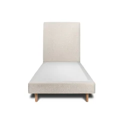 Sommeil De Plomb Lit avec tête de lit bouclette et sommier tapissier - Lit en bois massif
