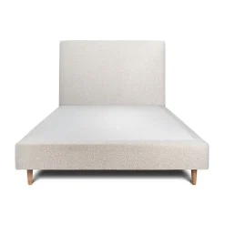 Sommeil De Plomb Lit avec tête de lit bouclette et sommier tapissier - Lit en bois massif