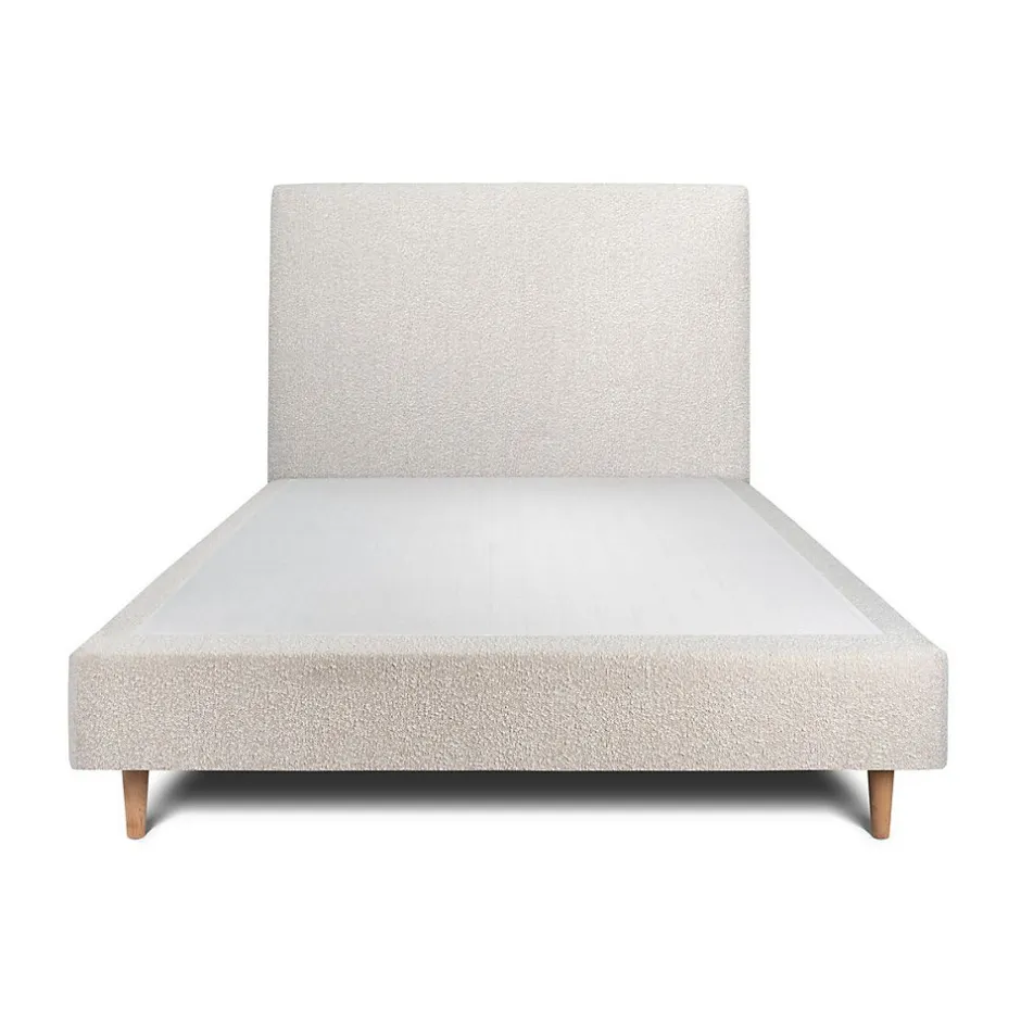 Sommeil De Plomb Lit avec tête de lit bouclette et sommier tapissier - Lit en bois massif