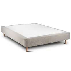 Sommeil De Plomb Lit avec tête de lit bouclette et sommier tapissier - Lit en bois massif