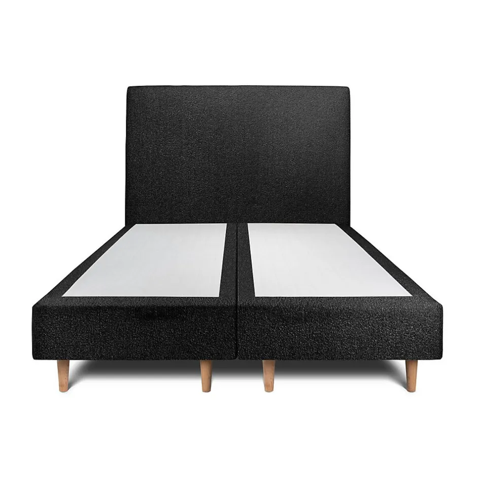 Sommeil De Plomb Lit avec tête de lit bouclette et sommier tapissier - Lit en bois massif