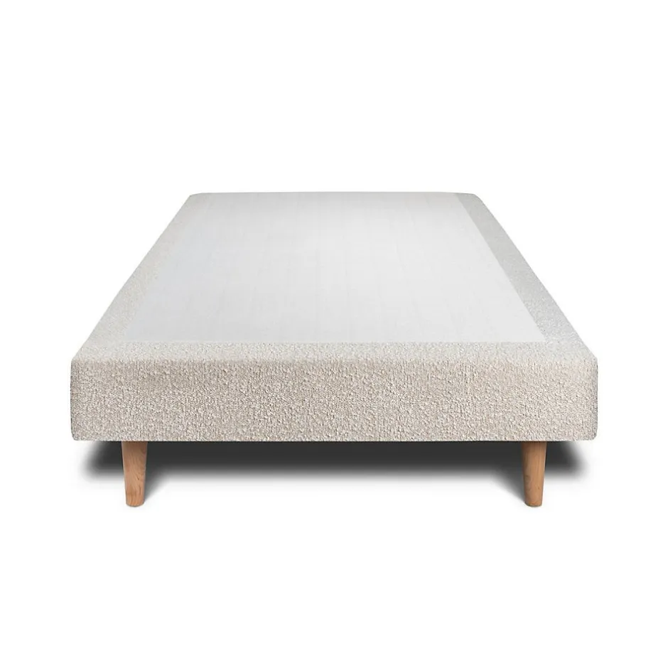 Sommeil De Plomb Lit avec tête de lit bouclette et sommier tapissier - Lit en bois massif