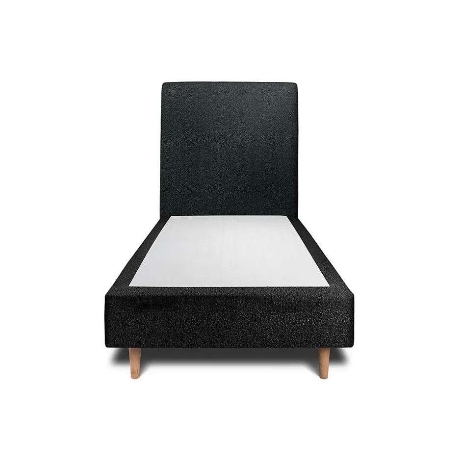 Sommeil De Plomb Lit avec tête de lit bouclette et sommier tapissier - Lit en bois massif