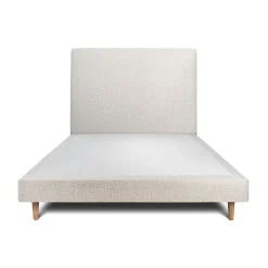 Sommeil De Plomb Lit avec tête de lit bouclette et sommier tapissier - Lit en bois massif