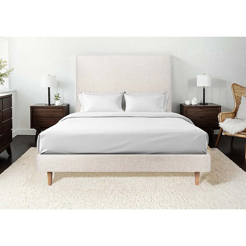 Sommeil De Plomb Lit avec tête de lit bouclette et sommier tapissier - Lit en bois massif