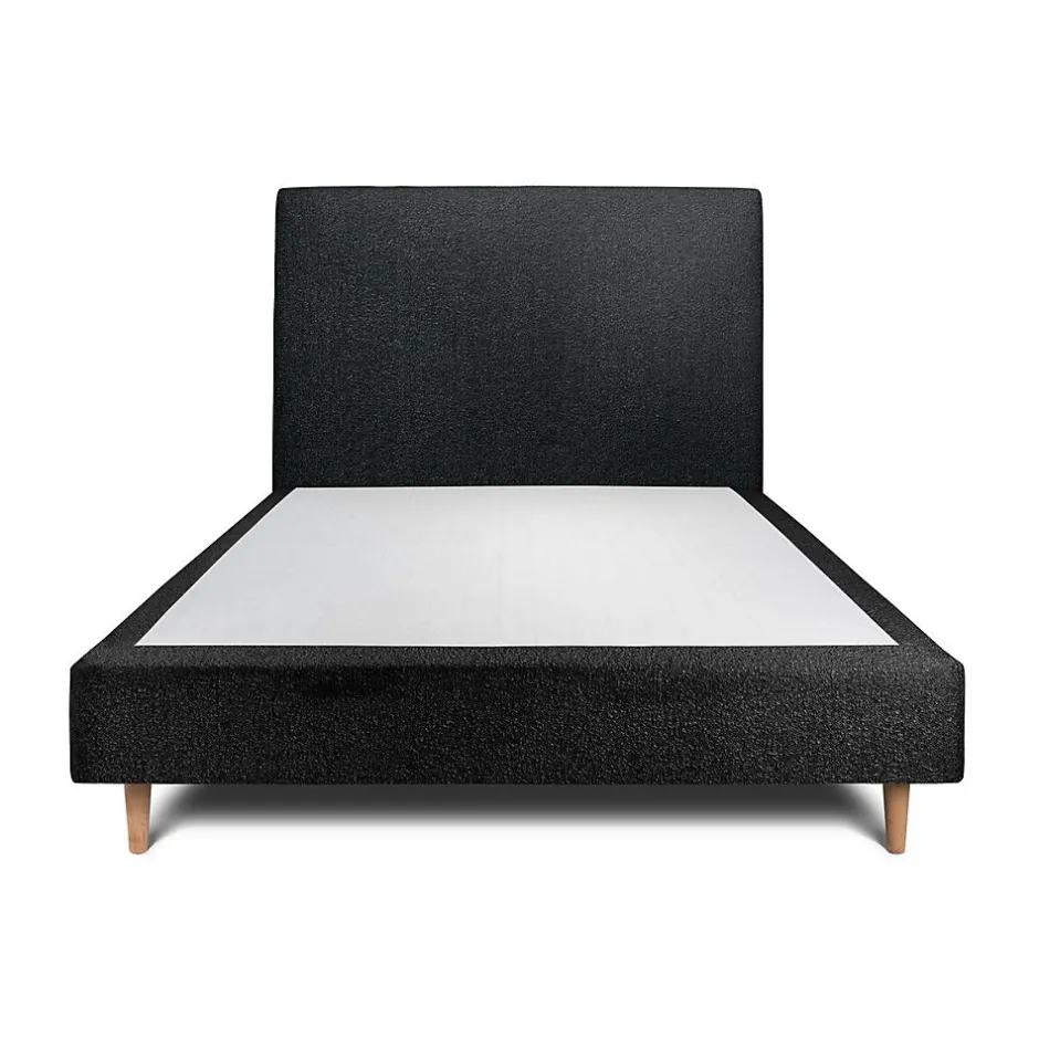 Sommeil De Plomb Lit avec tête de lit bouclette et sommier tapissier - Lit en bois massif