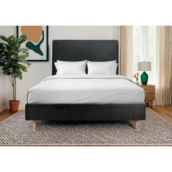 Sommeil De Plomb Lit avec tête de lit bouclette et sommier tapissier - Lit en bois massif
