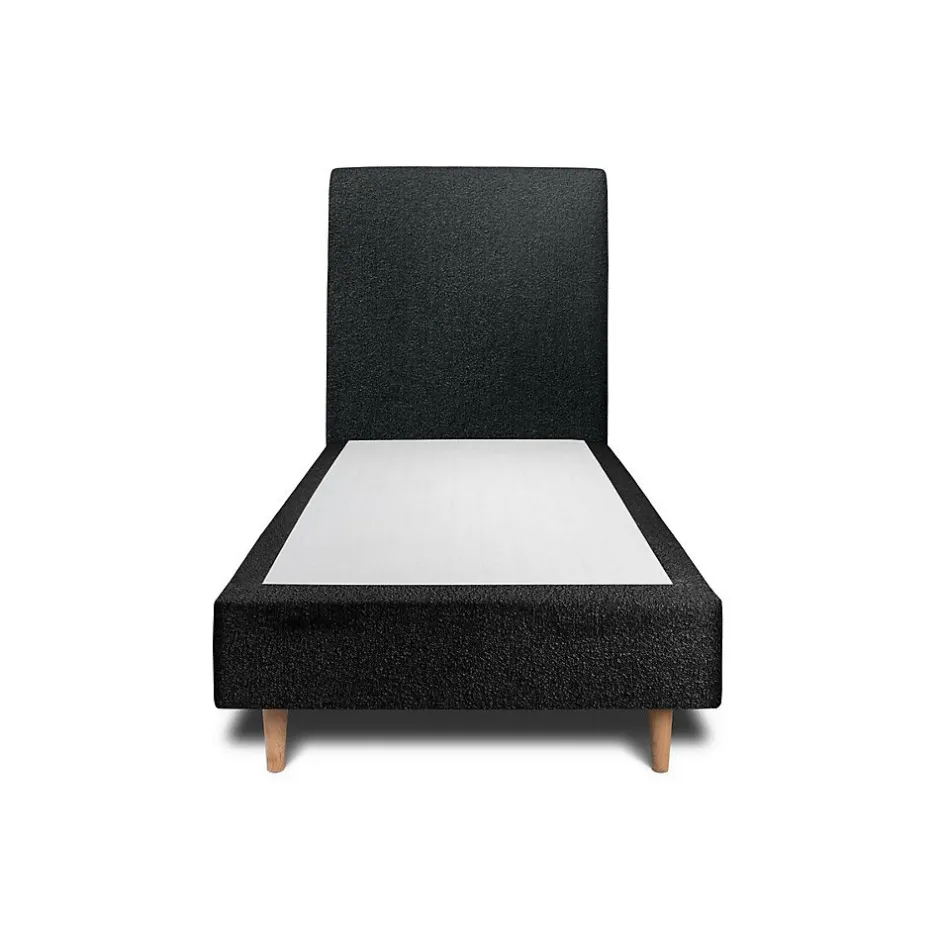 Sommeil De Plomb Lit avec tête de lit bouclette et sommier tapissier - Lit en bois massif
