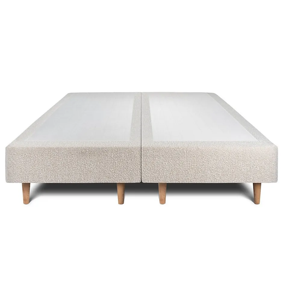 Sommeil De Plomb Lit avec tête de lit bouclette et sommier tapissier - Lit en bois massif