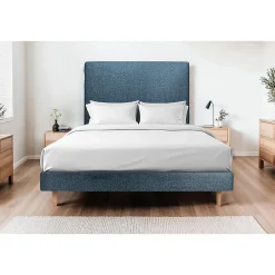 Sommeil De Plomb Lit avec tête de lit bouclette et sommier tapissier - Lit en bois massif