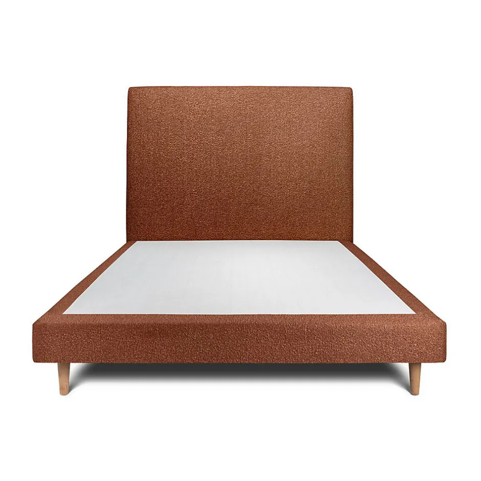 Sommeil De Plomb Lit avec tête de lit bouclette et sommier tapissier - Lit en bois massif Clearance
