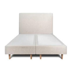 Sommeil De Plomb Lit avec tête de lit bouclette et sommier tapissier - Lit en bois massif Hot