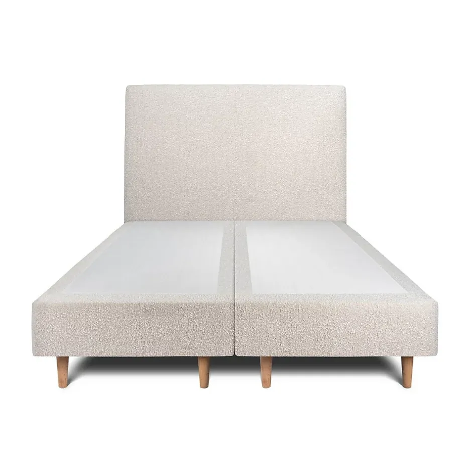Sommeil De Plomb Lit avec tête de lit bouclette et sommier tapissier - Lit en bois massif Hot