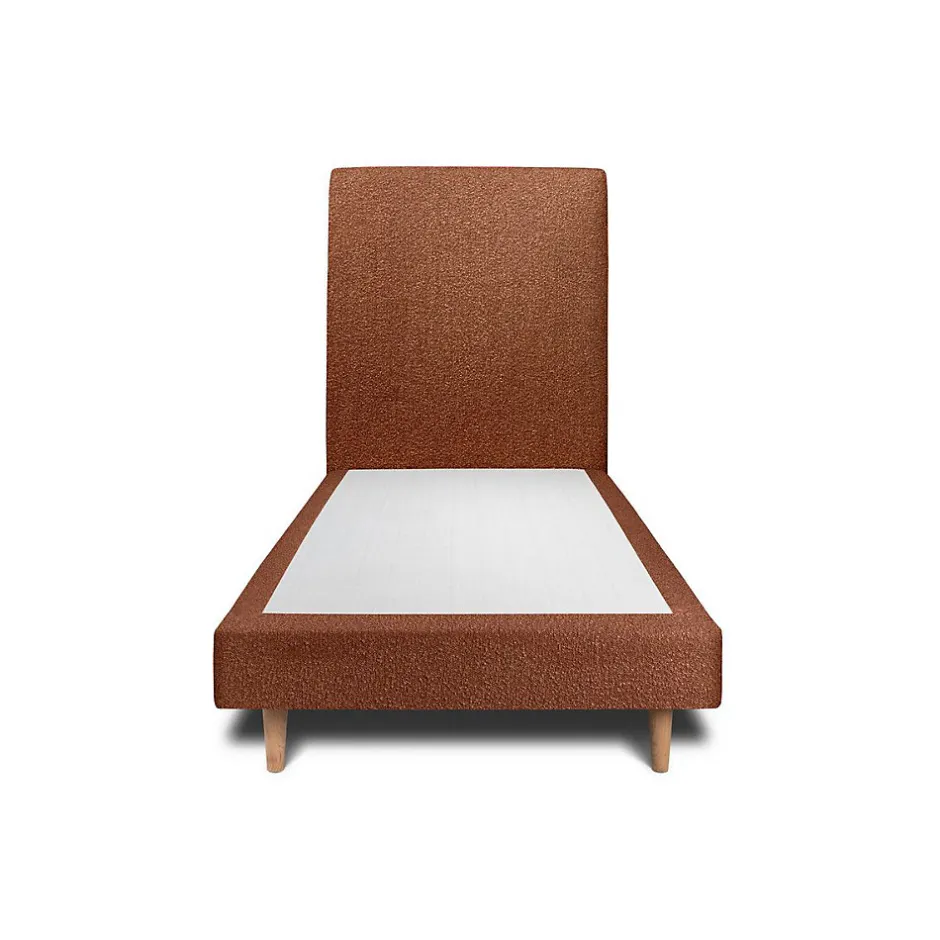 Sommeil De Plomb Lit avec tête de lit bouclette et sommier tapissier - Lit en bois massif