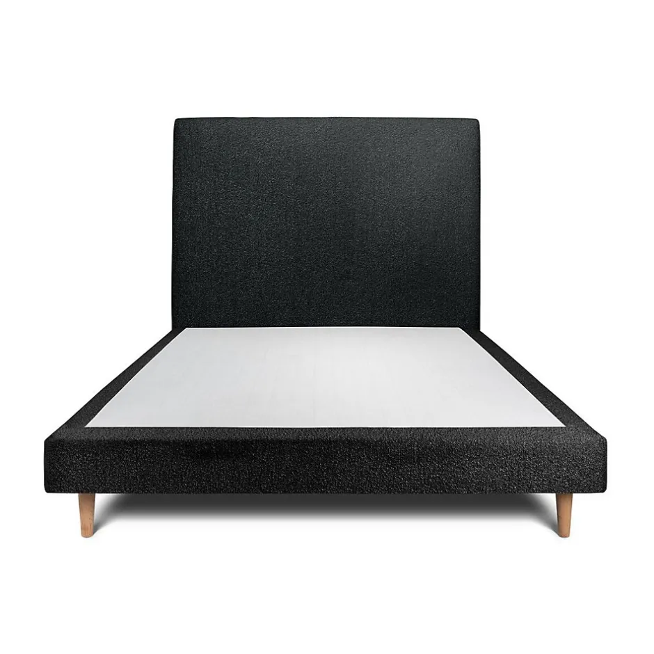 Sommeil De Plomb Lit avec tête de lit bouclette et sommier tapissier - Lit en bois massif Best