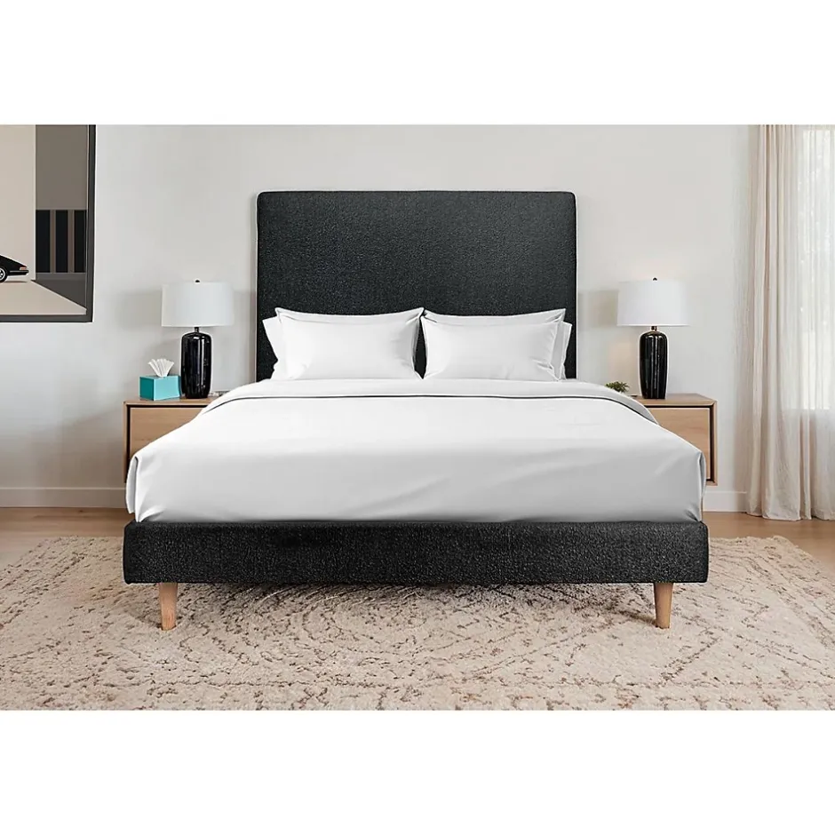 Sommeil De Plomb Lit avec tête de lit bouclette et sommier tapissier - Lit en bois massif Best