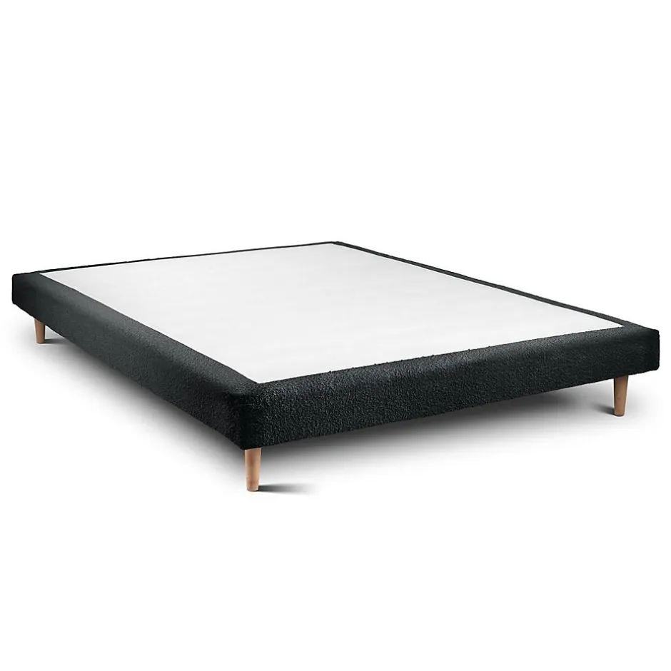 Sommeil De Plomb Lit avec tête de lit bouclette et sommier tapissier - Lit en bois massif Best