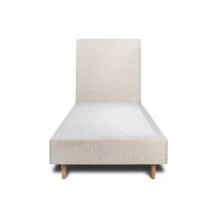 Sommeil De Plomb Lit avec tête de lit bouclette et sommier tapissier - Lit en bois massif Online