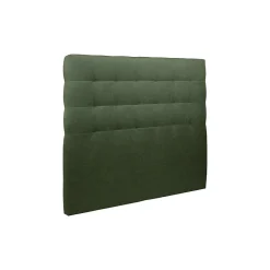 Sommeil De Plomb Lit avec tête de lit capitonnée tissu et sommier tapissier - Lit en bois massif