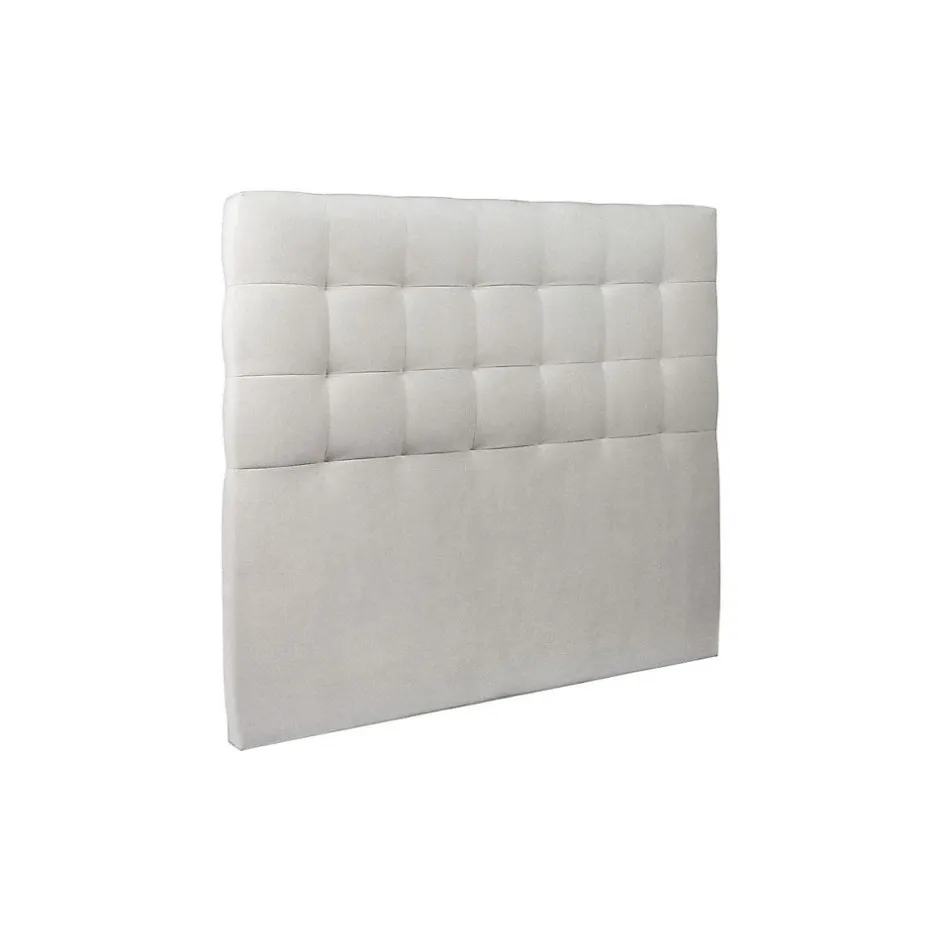 Sommeil De Plomb Lit avec tête de lit capitonnée velours et sommier kit - Lit en bois massif