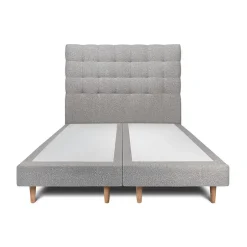 Sommeil De Plomb Lit avec tête de lit capitonnée et sommier tapissier - Lit en bois massif Sale