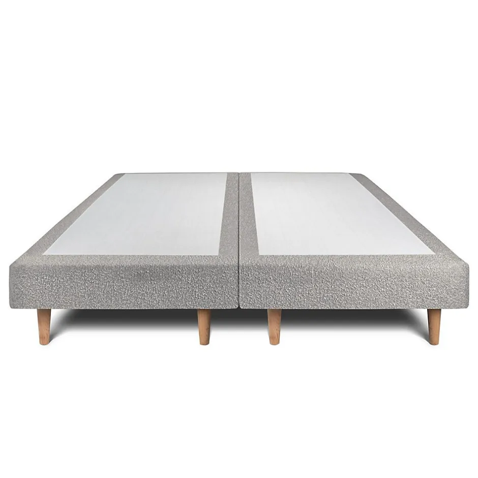 Sommeil De Plomb Lit avec tête de lit capitonnée et sommier tapissier - Lit en bois massif Sale
