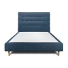 Sommeil De Plomb Lit avec tête de lit capitonnée tissu et sommier tapissier - Lit en bois massif Best