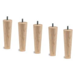 Sommeil De Plomb Lit avec tête de lit capitonnée tissu et sommier kit - Lit en bois massif