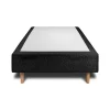 Sommeil De Plomb Lit avec tête de lit capitonnée et sommier tapissier - Lit en bois massif New