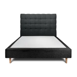 Sommeil De Plomb Lit avec tête de lit capitonnée et sommier tapissier - Lit en bois massif