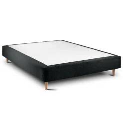 Sommeil De Plomb Lit avec tête de lit capitonnée et sommier tapissier - Lit en bois massif