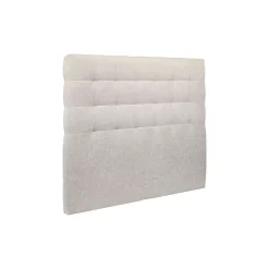 Sommeil De Plomb Lit avec tête de lit capitonnée tissu et sommier tapissier - Lit en bois massif Outlet