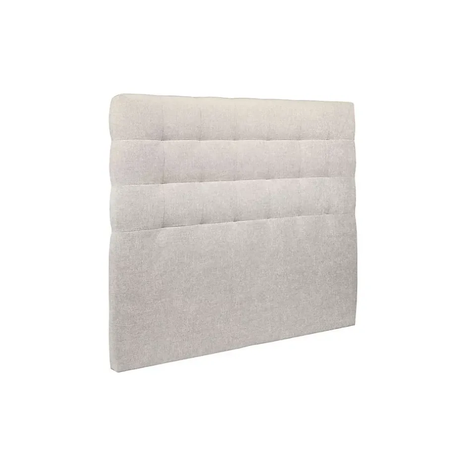 Sommeil De Plomb Lit avec tête de lit capitonnée tissu et sommier tapissier - Lit en bois massif Outlet