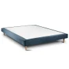 Sommeil De Plomb Lit avec tête de lit capitonnée et sommier tapissier - Lit en bois massif New