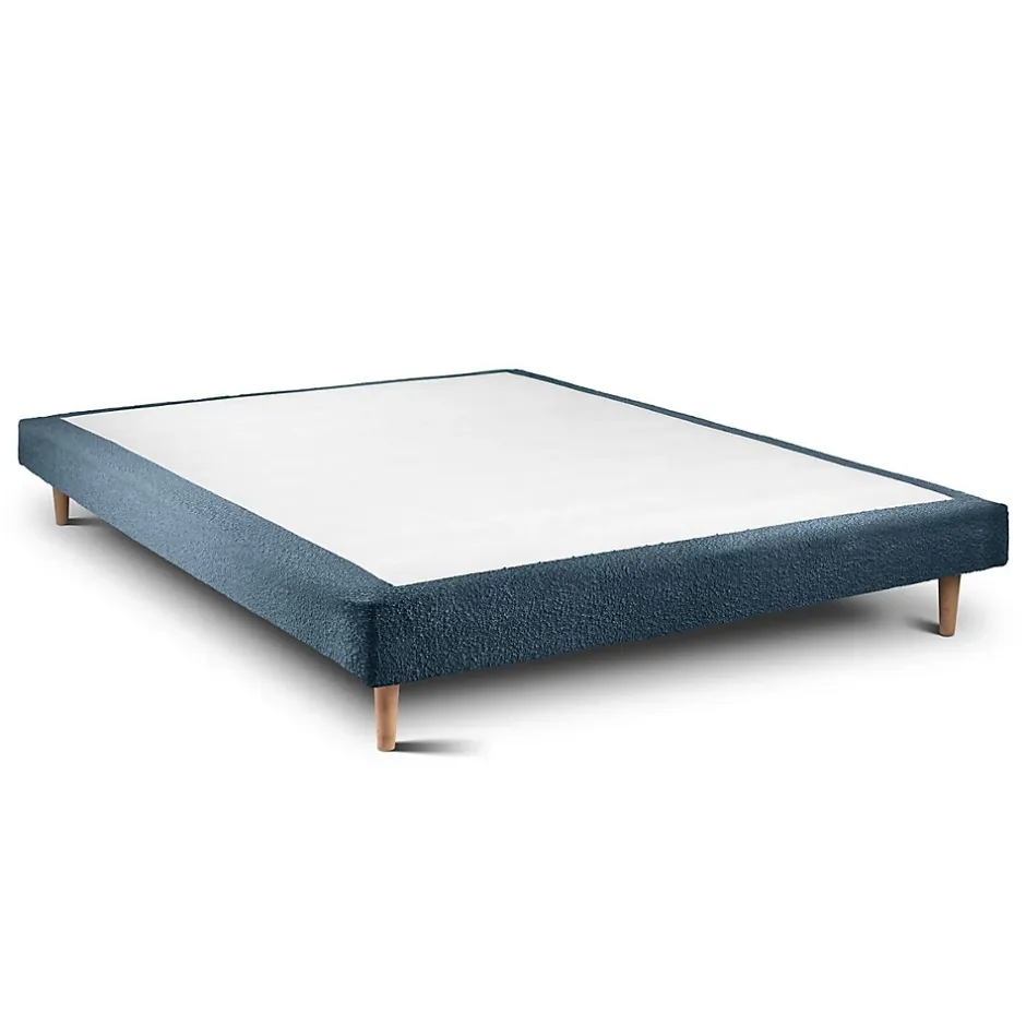 Sommeil De Plomb Lit avec tête de lit capitonnée et sommier tapissier - Lit en bois massif New