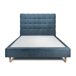 Sommeil De Plomb Lit avec tête de lit capitonnée et sommier tapissier - Lit en bois massif