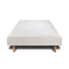 Sommeil De Plomb Lit avec tête de lit capitonnée tissu et sommier tapissier - Lit en bois massif Clearance