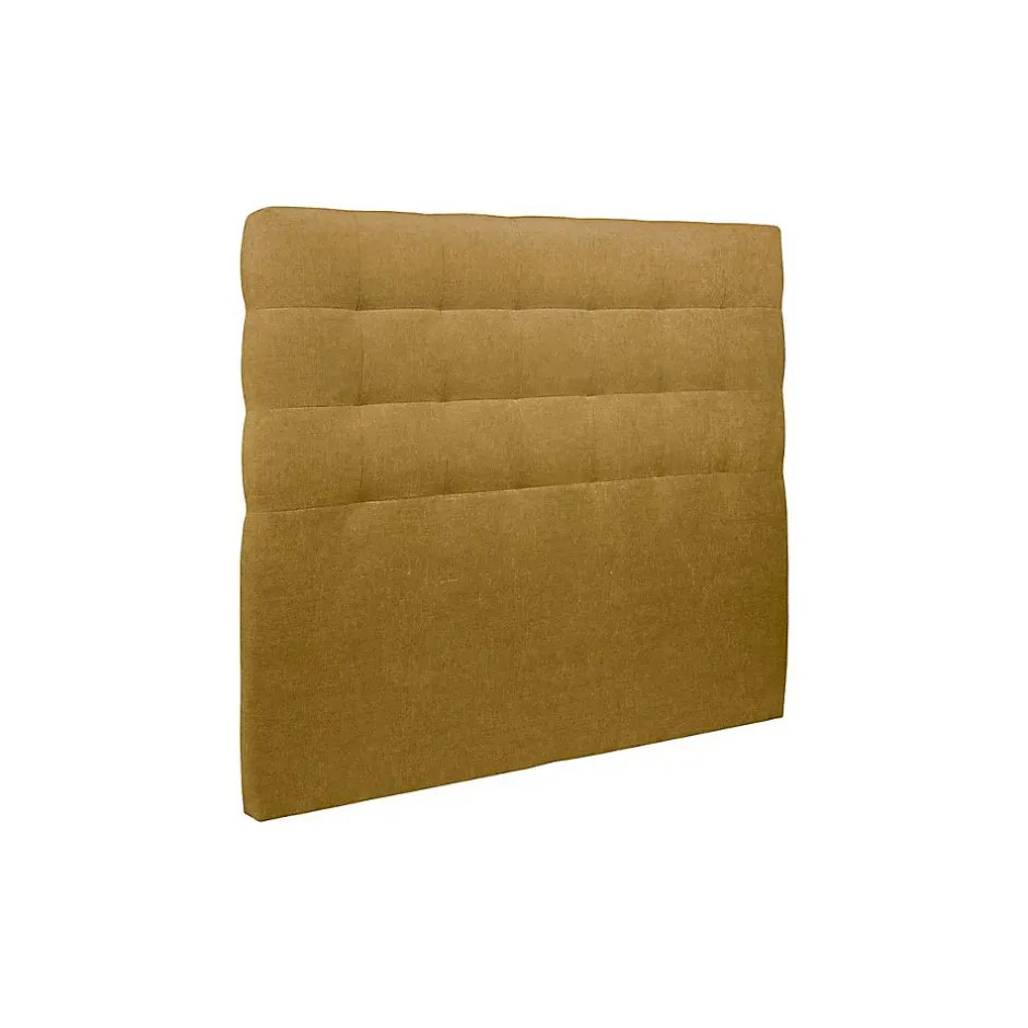 Sommeil De Plomb Lit avec tête de lit capitonnée tissu et sommier tapissier - Lit en bois massif Outlet