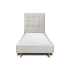 Sommeil De Plomb Lit avec tête de lit capitonnée velours et sommier - Lit en bois massif