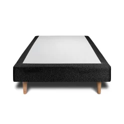 Sommeil De Plomb Lit avec tête de lit capitonnée et sommier tapissier - Lit en bois massif