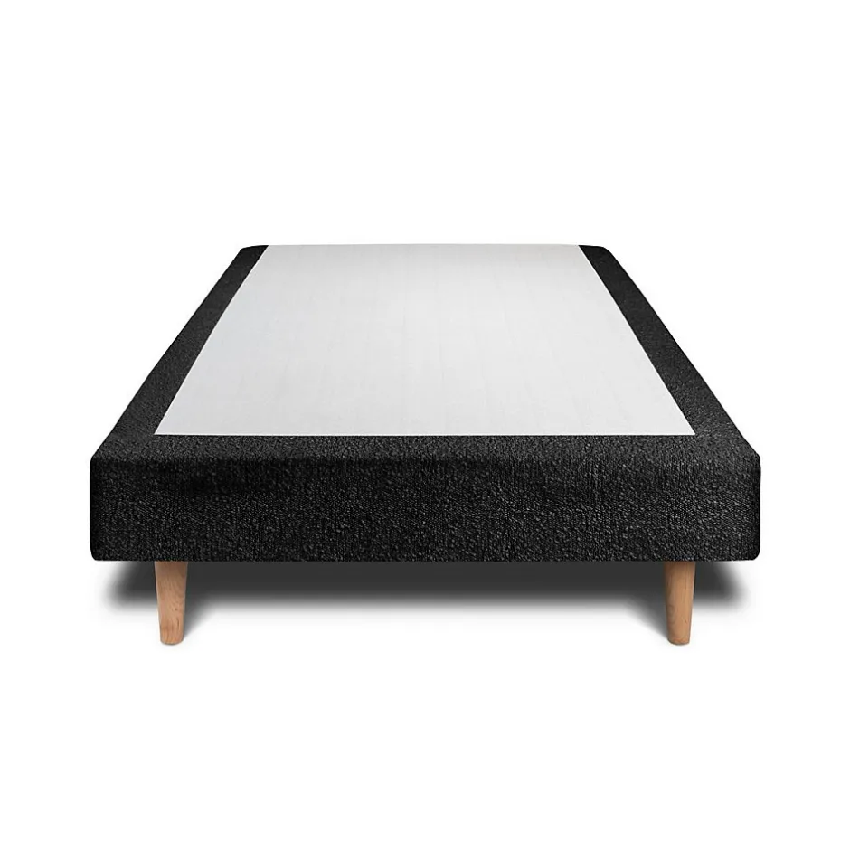Sommeil De Plomb Lit avec tête de lit capitonnée et sommier tapissier - Lit en bois massif