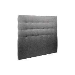 Sommeil De Plomb Lit avec tête de lit capitonnée tissu et sommier tapissier - Lit en bois massif