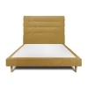 Sommeil De Plomb Lit avec tête de lit capitonnée tissu et sommier tapissier - Lit en bois massif Clearance