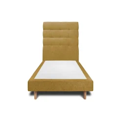 Sommeil De Plomb Lit avec tête de lit capitonnée tissu et sommier tapissier - Lit en bois massif Best