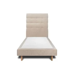 Sommeil De Plomb Lit avec tête de lit capitonnée tissu et sommier tapissier - Lit en bois massif Online