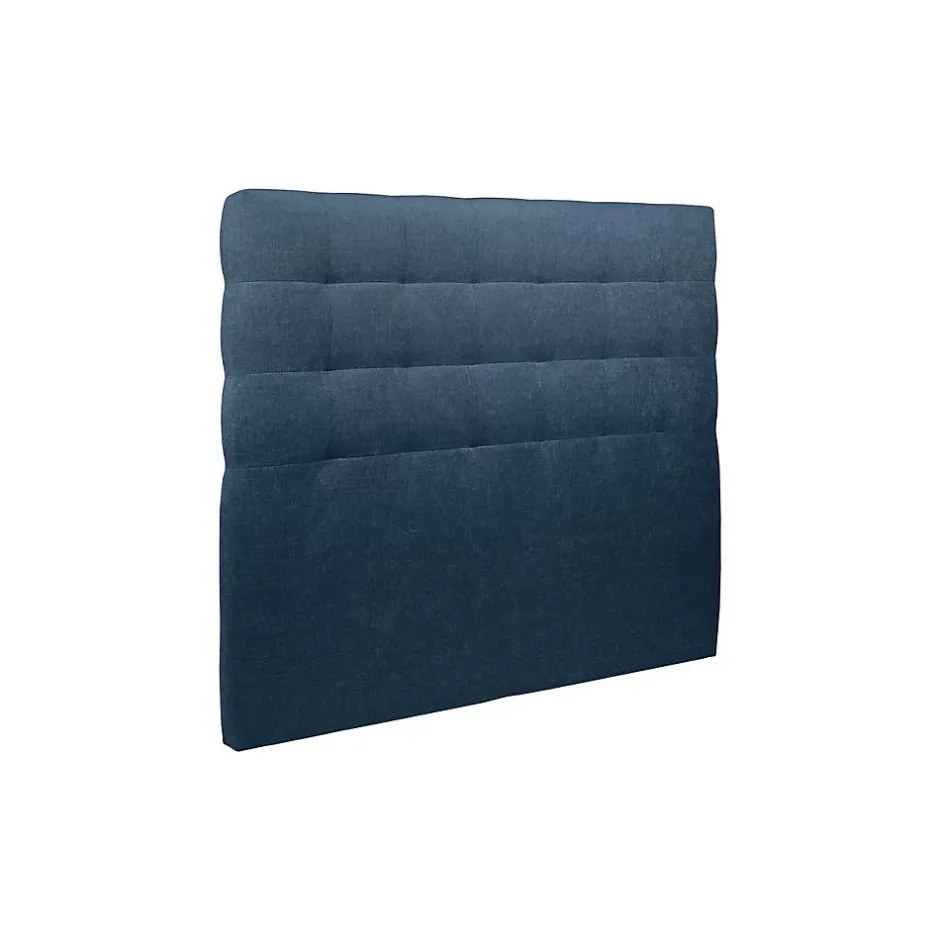 Sommeil De Plomb Lit avec tête de lit capitonnée tissu et sommier tapissier - Lit en bois massif New